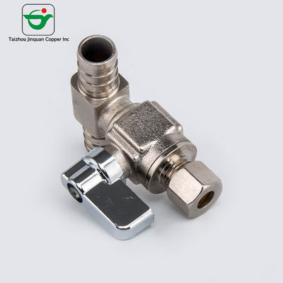 5/8 '' X3 / 8''X1 / 4 '' 1/4 Turn Dual Outlet Angle Stop Valve